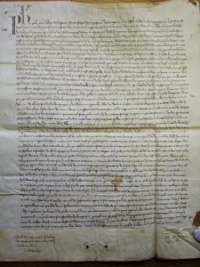 Dijon, Archives départementales Côte d'Or, 7 H 578 (acte de 1329)